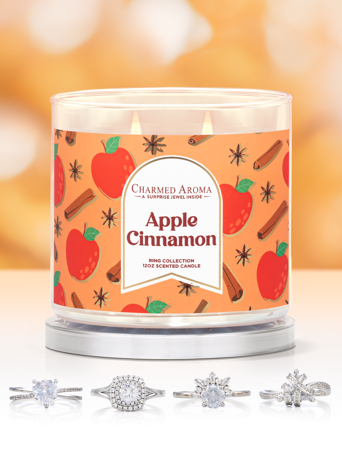 Apple Cinnamon Candle Ring Collection Charmed Aroma