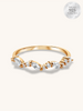 Duo Cluster Half Eternity Ring