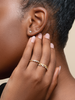 Solitaire Round Bezel Stud Earrings