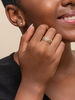 Solitaire Round Bezel Stud Earrings