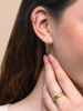 Princess Bezel Stud Earrings