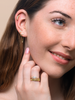 Princess Bezel Stud Earrings