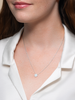 Oval Opal Halo Necklace