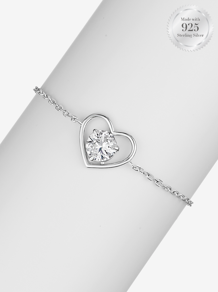 Sparkling Heart Bracelet