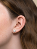 Vintage Opal Halo Stud Earrings