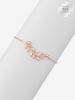 Curved Leaf Rose Gold Bracelet