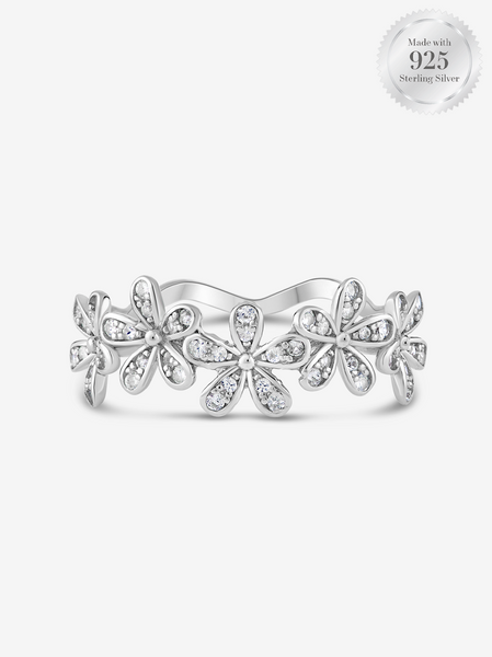 Dancing Daisies Flower Band Ring